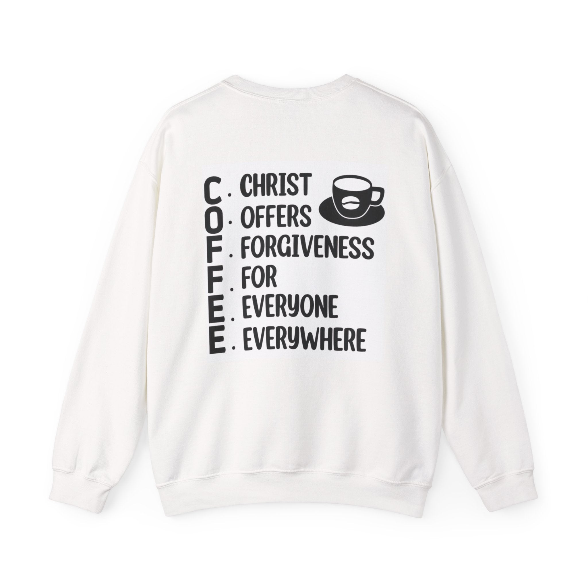 Inspirational Crewneck Sweatshirt, Faith-Based Gift, Cozy Apparel for Friends, Coffee Lovers, Uplifting Designs, Proverbs 27:9