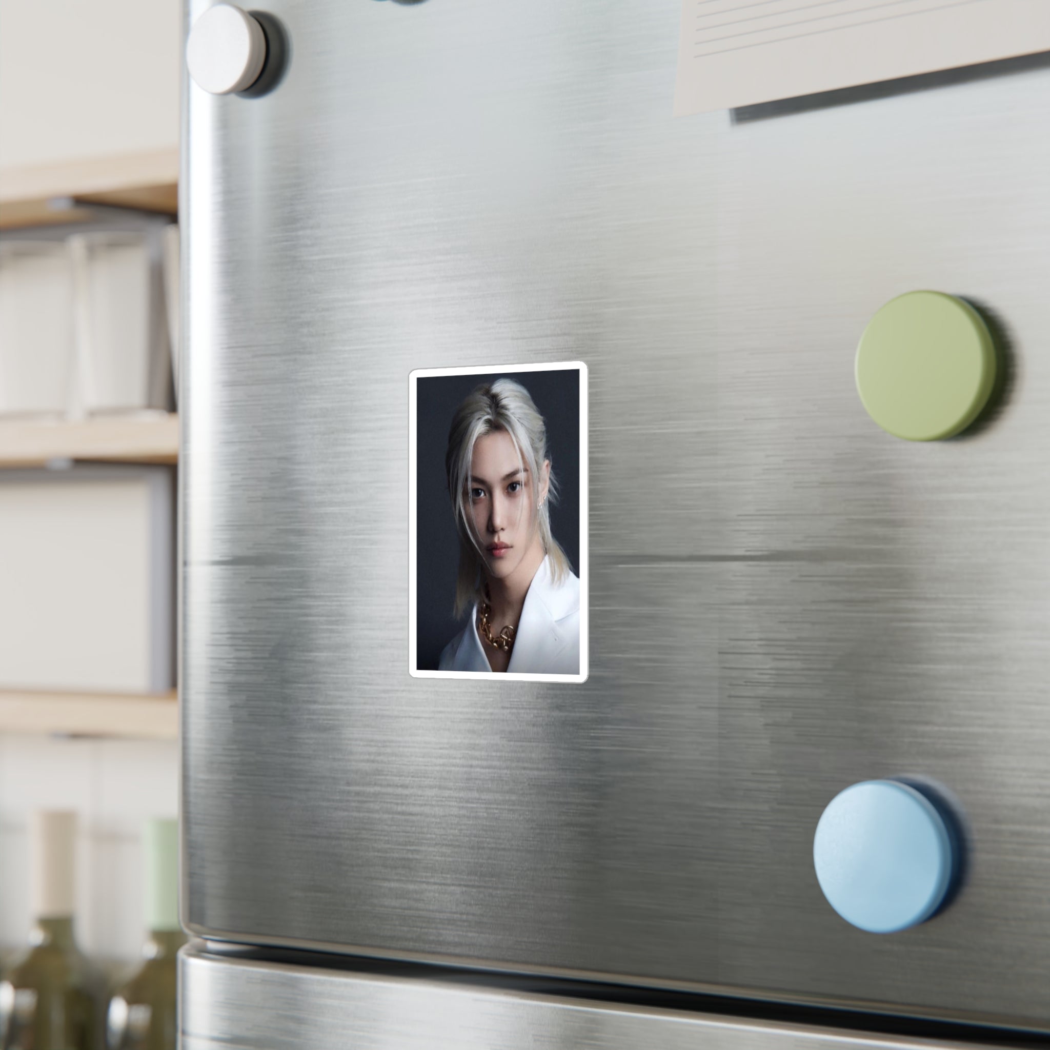 Portrait Vinyl Sticker — Elegant Blond Portrait Kiss-Cut Decal