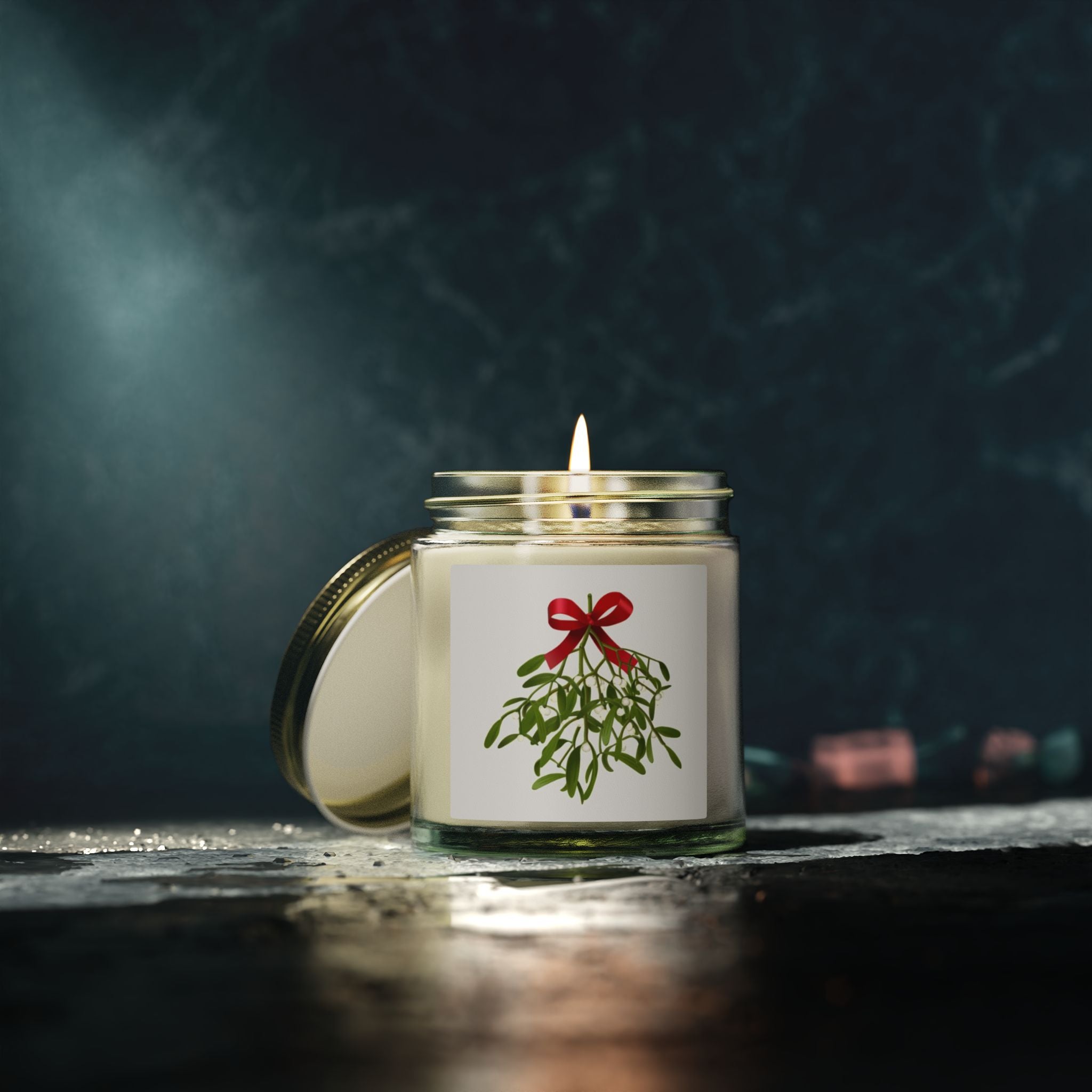 Mistletoe Holiday Scented Candle — Coconut Apricot Wax (4oz or 9oz)
