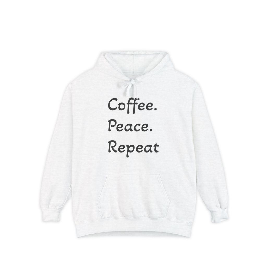 Coffee. Peace. Repeat Hoodie — Cozy Minimalist Coffee Lover Pullover