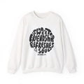 Inspirational Crewneck Sweatshirt, Faith-Based Gift, Cozy Apparel for Friends, Coffee Lovers, Uplifting Designs, Proverbs 27:9