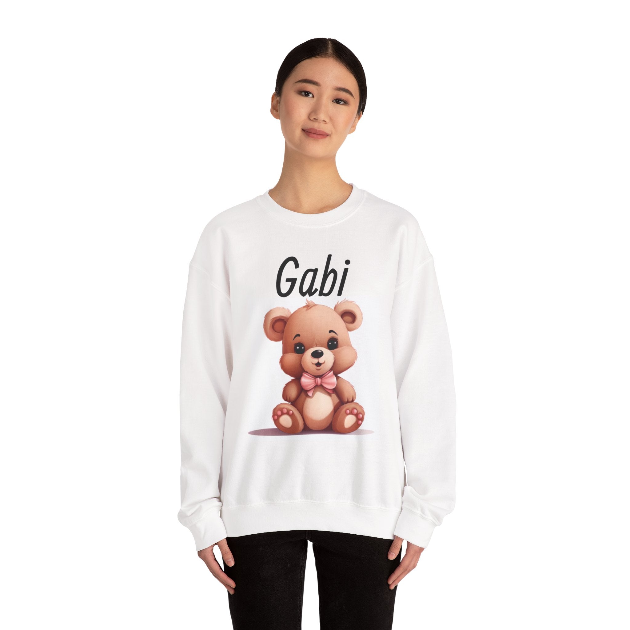 Personalized Teddy Bear Sweatshirt, Cute Gifts for Kids, Cozy Family Wear, Custom Crewneck, Birthday or Holiday Apparel