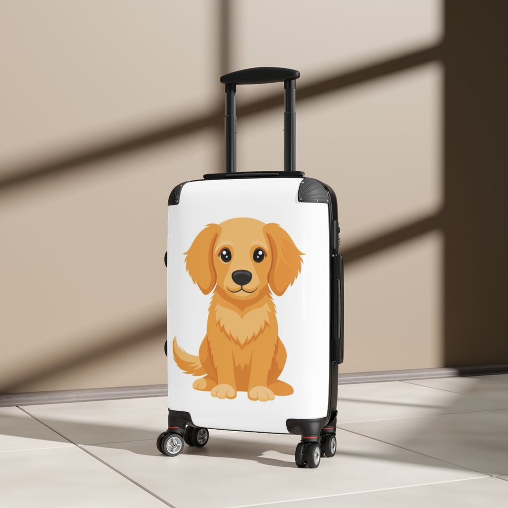 Adorable Dog Print Suitcase for Pet Lovers, Personalized Luggage, Travel Accessory, Gift for Dog Owners, Cute Travel Gear